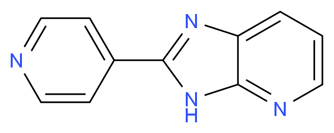 2-(4-吡啶基)-7-氮杂苯并咪唑_分子结构_CAS_63411-79-0)