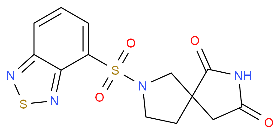 7-(2,1,3-benzothiadiazol-4-ylsulfonyl)-2,7-diazaspiro[4.4]nonane-1,3-dione_分子结构_CAS_)