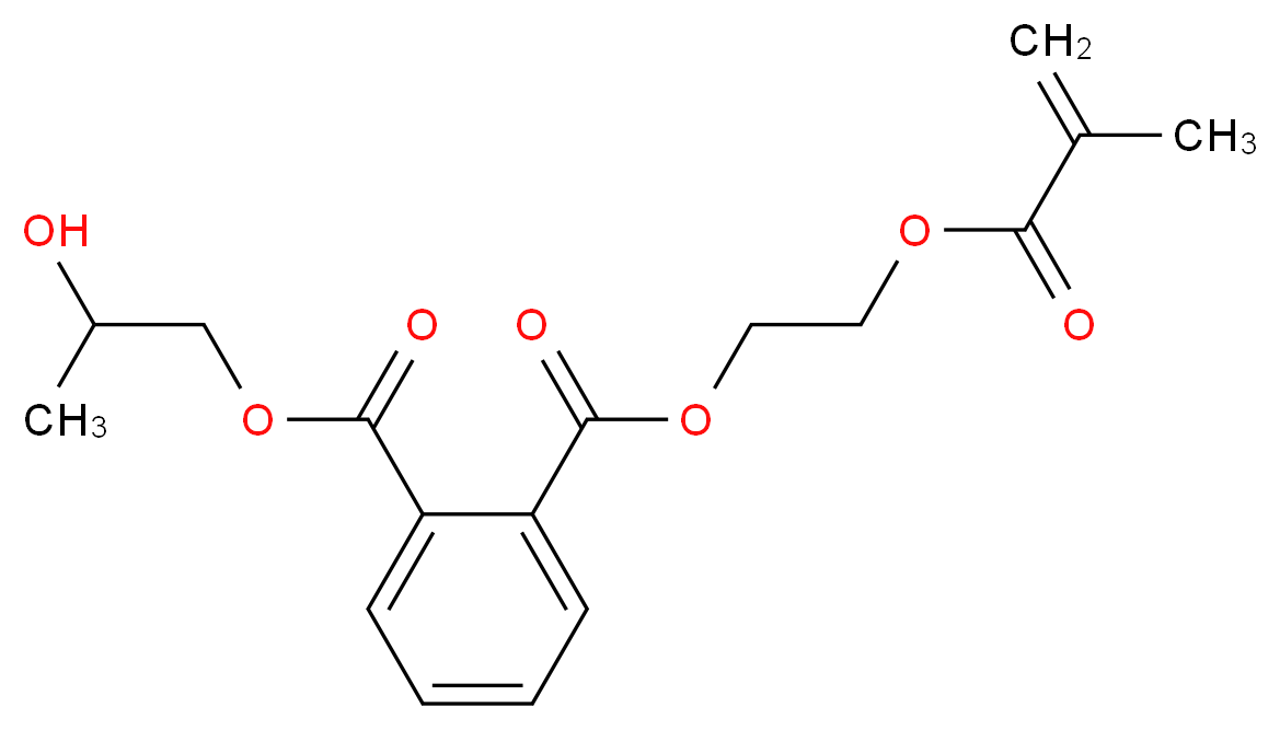 2-hydroxypropyl 2-({2-[(2-methylprop-2-enoyl)oxy]ethoxy}carbonyl)benzoate_分子结构_CAS_68406-95-1