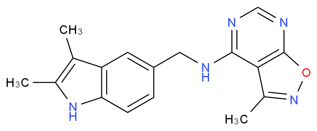 N-[(2,3-dimethyl-1H-indol-5-yl)methyl]-3-methylisoxazolo[5,4-d]pyrimidin-4-amine_分子结构_CAS_)
