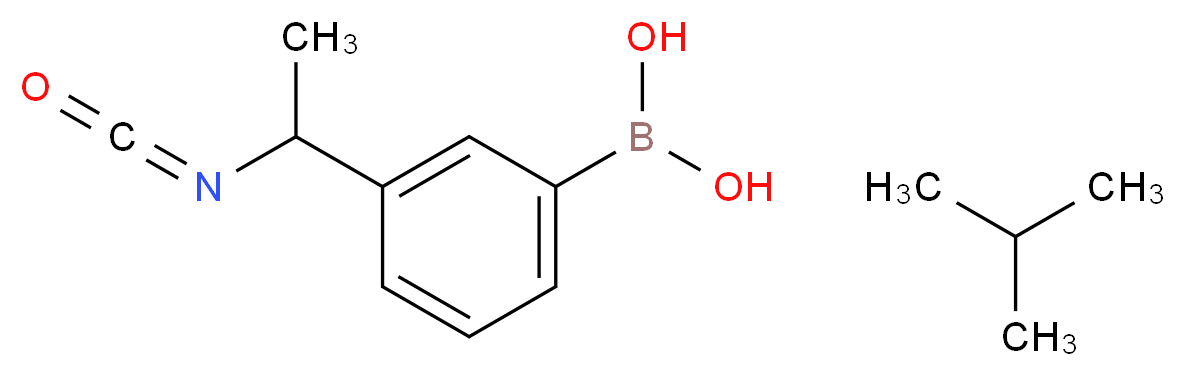 2-methylpropane; [3-(1-isocyanatoethyl)phenyl]boronic acid_分子结构_CAS_850567-40-7