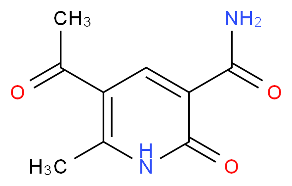 5-Acetyl-6-methyl-2-oxo-1,2-dihydro-3-pyridinecarboxamide_分子结构_CAS_52600-60-9)
