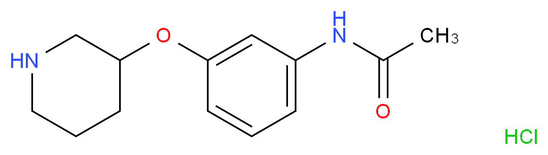 N-[3-(3-Piperidinyloxy)phenyl]acetamide hydrochloride_分子结构_CAS_)