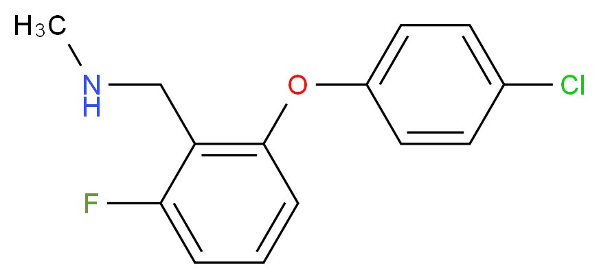 2-(4-氯苯氧基)-6-氟-N-甲基苄胺_分子结构_CAS_902836-83-3)