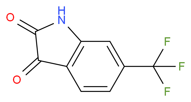 6-(trifluoromethyl)-2,3-dihydro-1H-indole-2,3-dione_分子结构_CAS_343-69-1