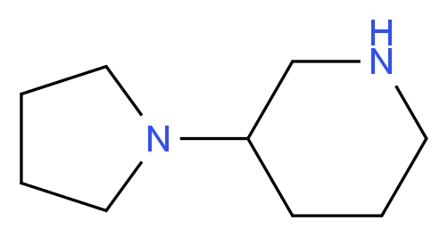 3-(1-pyrrolidinyl)piperidine_分子结构_CAS_144243-28-7)