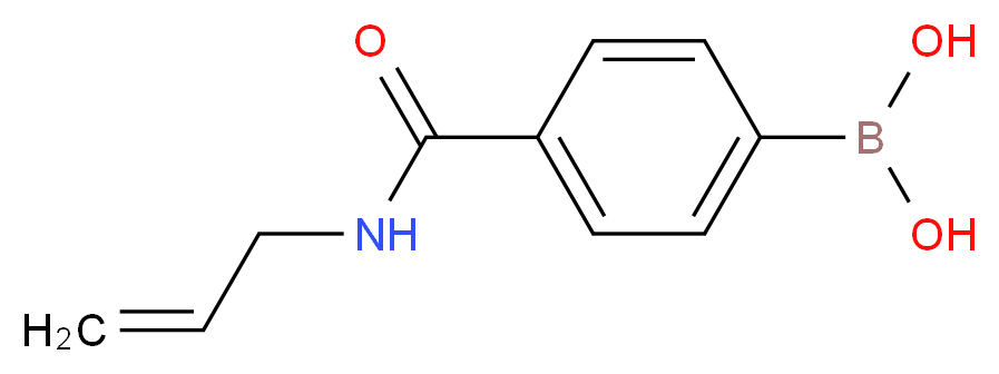 4-烯丙基氨甲酰基苯硼酸_分子结构_CAS_850568-20-6)