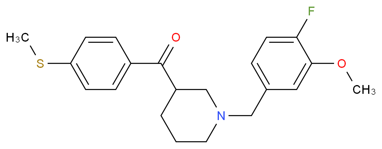 [1-(4-fluoro-3-methoxybenzyl)-3-piperidinyl][4-(methylthio)phenyl]methanone_分子结构_CAS_)