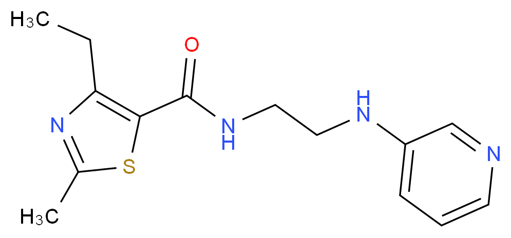 4-ethyl-2-methyl-N-[2-(pyridin-3-ylamino)ethyl]-1,3-thiazole-5-carboxamide_分子结构_CAS_)