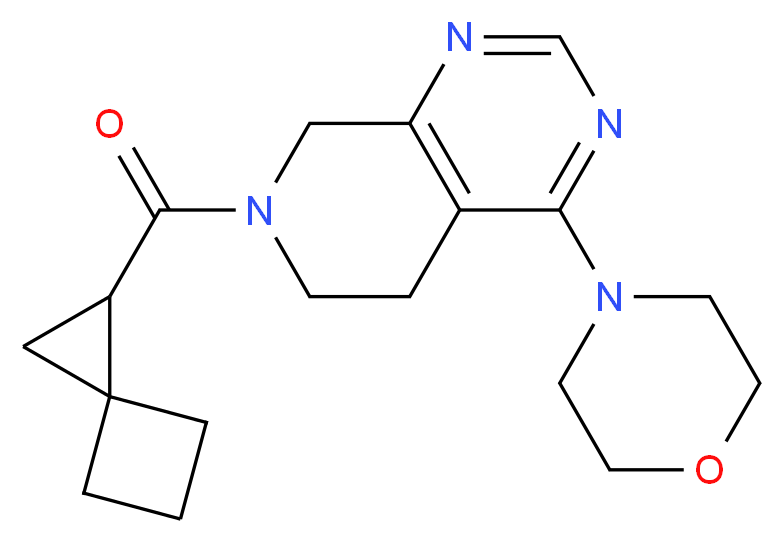 4-morpholin-4-yl-7-(spiro[2.3]hex-1-ylcarbonyl)-5,6,7,8-tetrahydropyrido[3,4-d]pyrimidine_分子结构_CAS_)