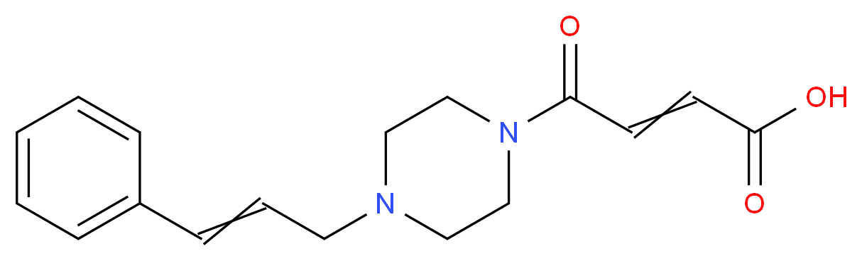 4-Oxo-4-[4-(3-phenylprop-2-enyl)piperazinyl]but-2-enoic acid_分子结构_CAS_)