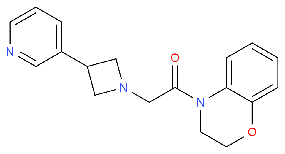 4-{[3-(3-pyridinyl)-1-azetidinyl]acetyl}-3,4-dihydro-2H-1,4-benzoxazine_分子结构_CAS_)