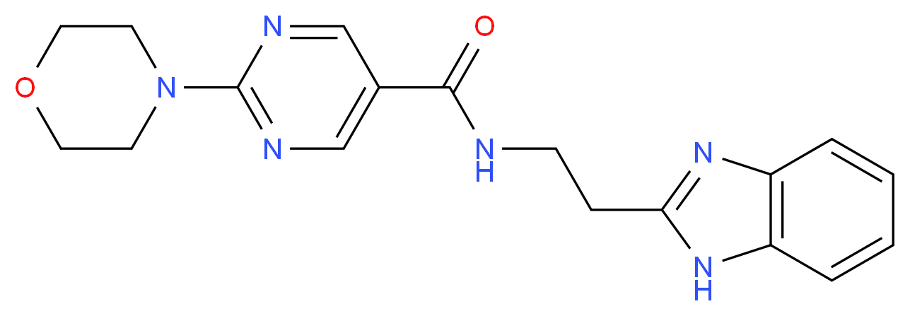 N-[2-(1H-benzimidazol-2-yl)ethyl]-2-morpholin-4-ylpyrimidine-5-carboxamide_分子结构_CAS_)