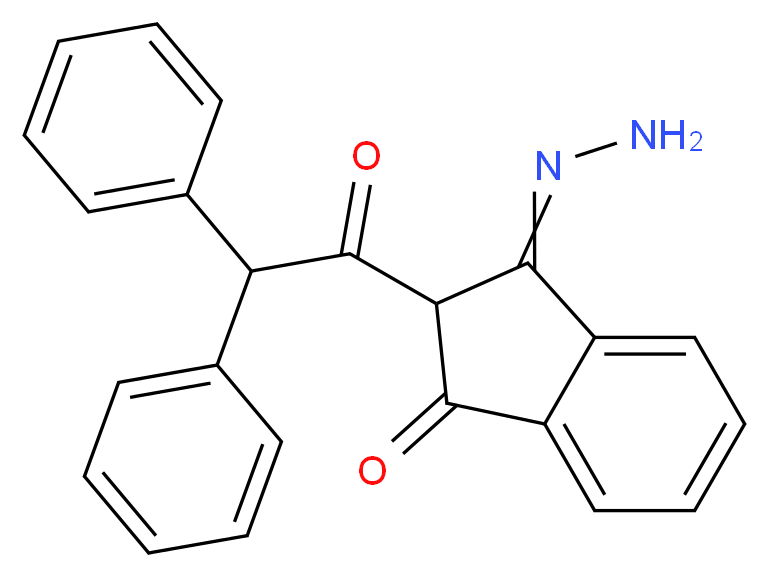 2-Diphenylacetyl-1,3-indandione-1-hydrazone_分子结构_CAS_5102-79-4)