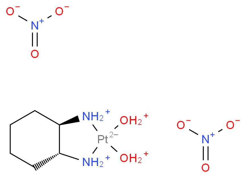 (3aR,7aR)-2,2-dioxidaniumyl-octahydro-1H-cyclohexa[d]1,3-diaza-2-platinacyclopentane-1,3-diium-2,2-diuide dinitrate_分子结构_CAS_94042-08-7