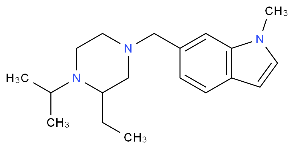 6-[(3-ethyl-4-isopropyl-1-piperazinyl)methyl]-1-methyl-1H-indole_分子结构_CAS_)