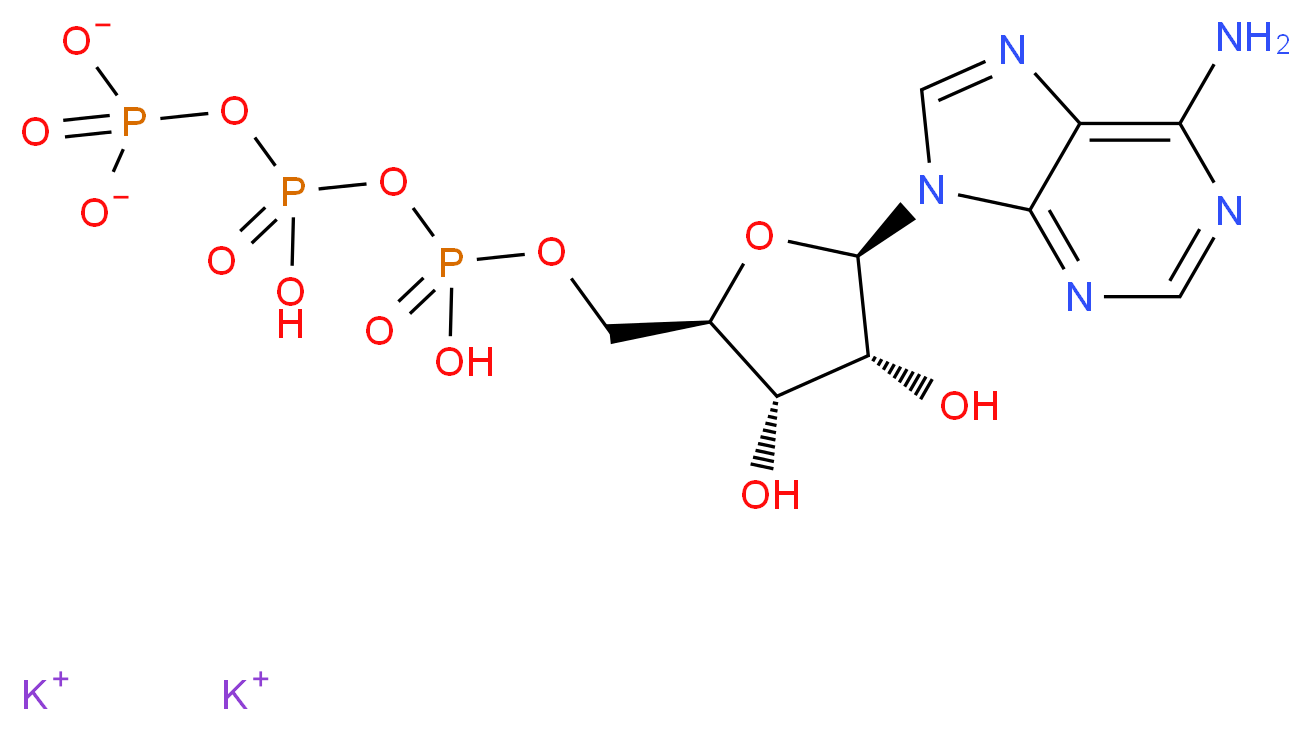 ADENOSINE-5'-TRIPHOSPHATE DIPOTASSIUM SALT HYDRATE_分子结构_CAS_42373-41-1)