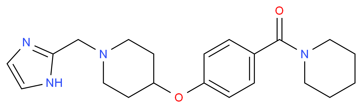 1-(1H-imidazol-2-ylmethyl)-4-[4-(1-piperidinylcarbonyl)phenoxy]piperidine_分子结构_CAS_)