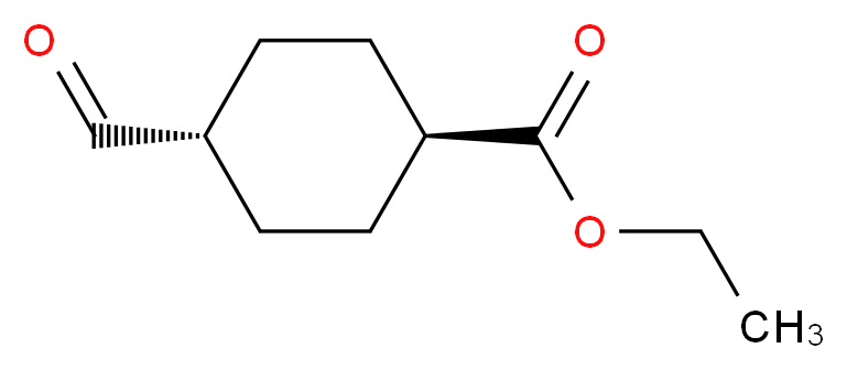 (1R,4R)-Ethyl 4-formylcyclohexanecarboxylate_分子结构_CAS_104802-53-1)