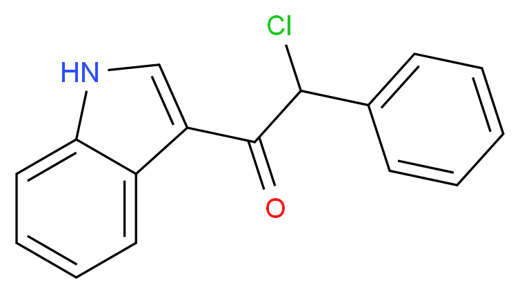 2-chloro-1-(1H-indol-3-yl)-2-phenylethan-1-one_分子结构_CAS_42883-45-4