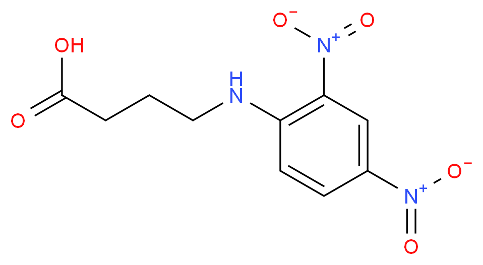 4-[(2,4-dinitrophenyl)amino]butanoic acid_分子结构_CAS_10466-75-8