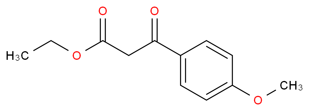 ethyl 3-(4-methoxyphenyl)-3-oxopropanoate_分子结构_CAS_2881-83-6