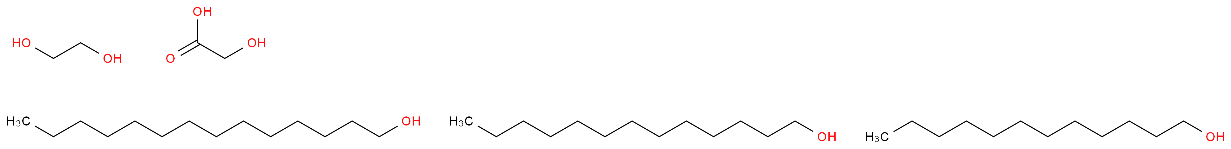 2-hydroxyacetic acid; dodecan-1-ol; ethane-1,2-diol; tetradecan-1-ol; tridecan-1-ol_分子结构_CAS_220622-96-8