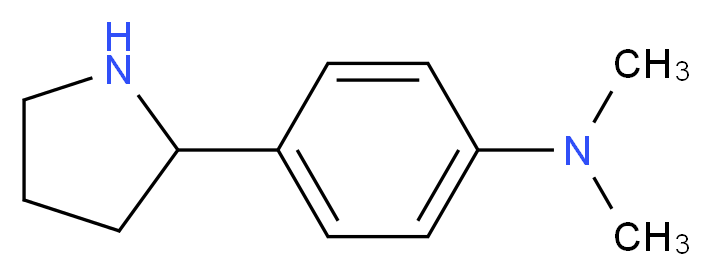 N,N-dimethyl-4-(pyrrolidin-2-yl)aniline_分子结构_CAS_298690-88-7