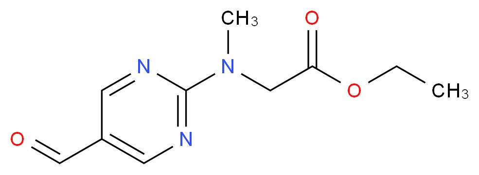 ethyl 2-[(5-formylpyrimidin-2-yl)(methyl)amino]acetate_分子结构_CAS_915921-80-1