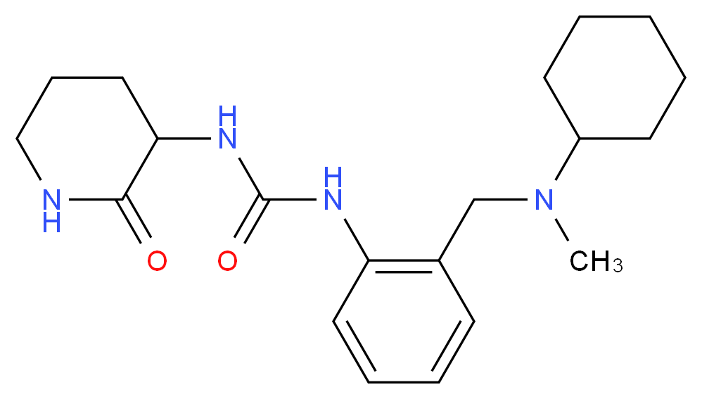 N-(2-{[cyclohexyl(methyl)amino]methyl}phenyl)-N'-(2-oxopiperidin-3-yl)urea_分子结构_CAS_)
