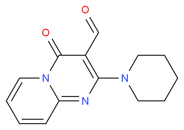 4-oxo-2-(piperidin-1-yl)-4H-pyrido[1,2-a]pyrimidine-3-carbaldehyde_分子结构_CAS_33345-96-9