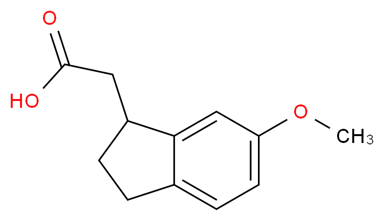 2,3-DIHYDRO-6-METHOXY-1H-INDENE-1-ACETIC ACID_分子结构_CAS_62956-64-3)