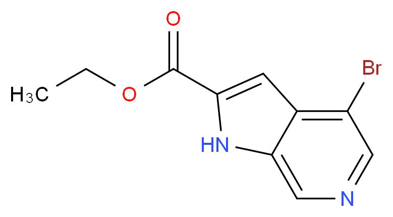 Ethyl 4-bromo-1H-pyrrolo[2,3-c]pyridine-2-carboxylate_分子结构_CAS_1086392-42-8)