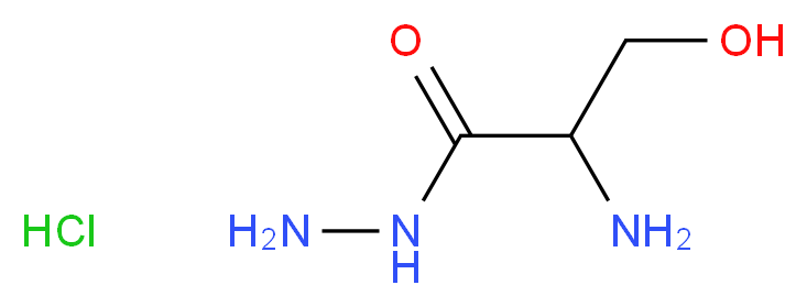 2-amino-3-hydroxypropanehydrazide hydrochloride_分子结构_CAS_55819-71-1