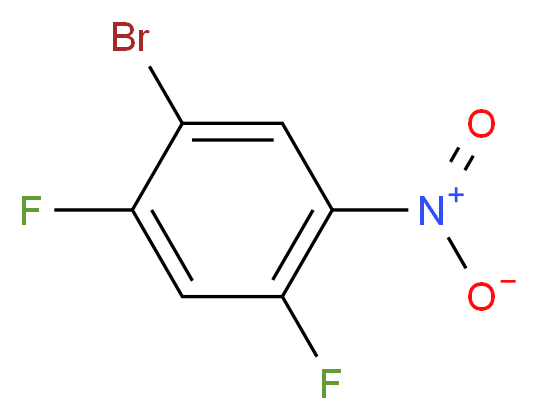 5-Bromo-2,4-difluoronitrobenzene_分子结构_CAS_345-24-4)