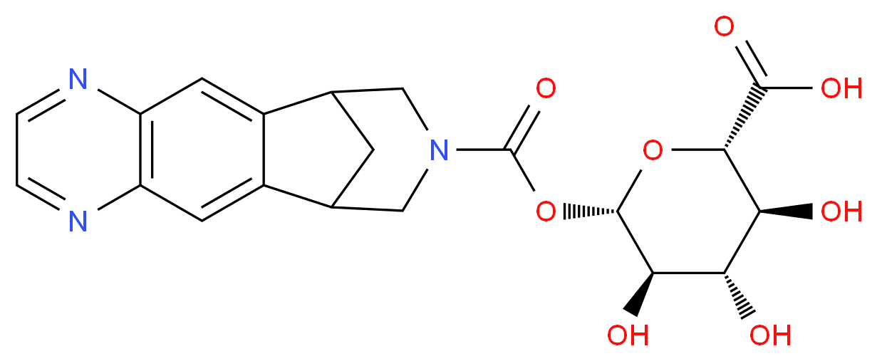 (2S,3S,4S,5R,6S)-3,4,5-trihydroxy-6-{5,8,14-triazatetracyclo[10.3.1.0<sup>2</sup>,<sup>1</sup><sup>1</sup>.0<sup>4</sup>,<sup>9</sup>]hexadeca-2,4,6,8,10-pentaene-14-carbonyloxy}oxane-2-carboxylic acid_分子结构_CAS_535920-98-0