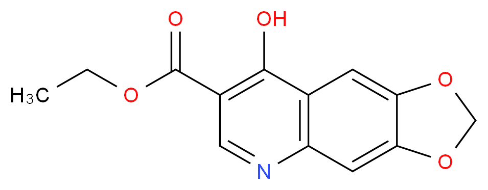 ethyl 8-hydroxy-2H-[1,3]dioxolo[4,5-g]quinoline-7-carboxylate_分子结构_CAS_14205-65-3