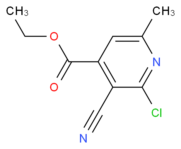 ethyl 2-chloro-3-cyano-6-methylpyridine-4-carboxylate_分子结构_CAS_40108-12-1