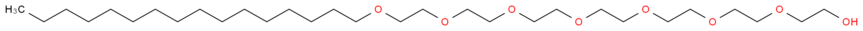 Heptaethylene glycol monohexadecyl ether_分子结构_CAS_4486-31-1)