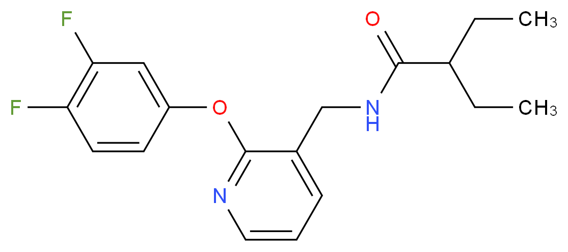 N-{[2-(3,4-difluorophenoxy)-3-pyridinyl]methyl}-2-ethylbutanamide_分子结构_CAS_)