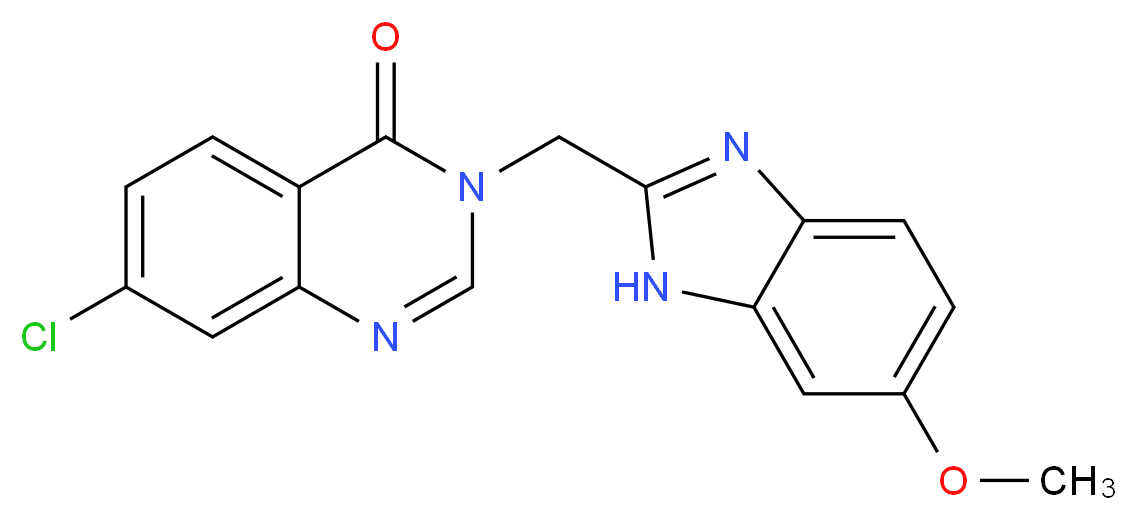 7-chloro-3-[(6-methoxy-1H-benzimidazol-2-yl)methyl]quinazolin-4(3H)-one_分子结构_CAS_)