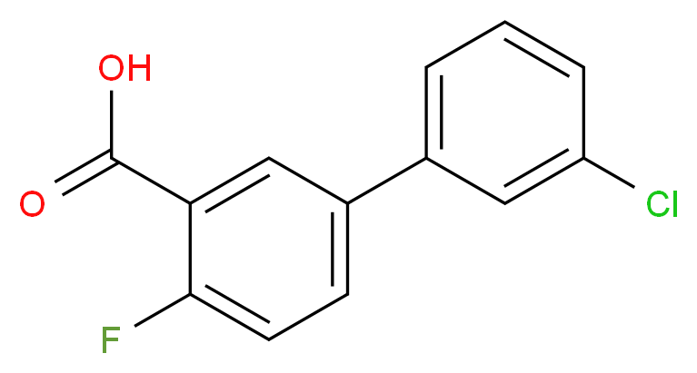 5-(3-chlorophenyl)-2-fluorobenzoic acid_分子结构_CAS_1261933-47-4