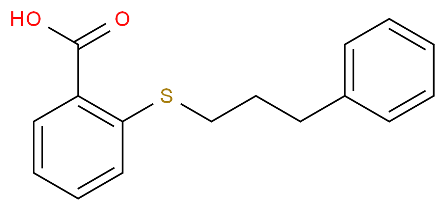 2-[(3-Phenylpropyl)thio]benzoic acid_分子结构_CAS_)