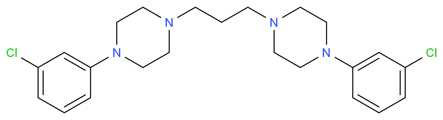 1,3-Bis-[4-(3-chlorophenyl)piperazin-1-yl]propane_分子结构_CAS_6323-09-7)