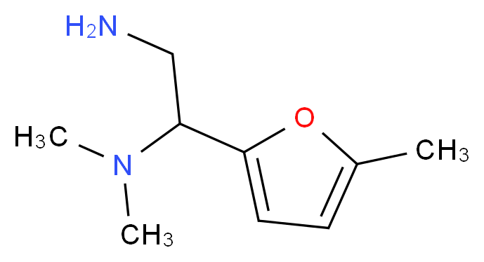 N-[2-Amino-1-(5-methyl-2-furyl)ethyl]-N,N-dimethylamine_分子结构_CAS_953749-60-5)