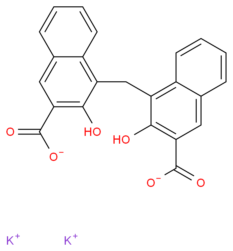 PAMOIC ACID POTASSIUM SALT_分子结构_CAS_)