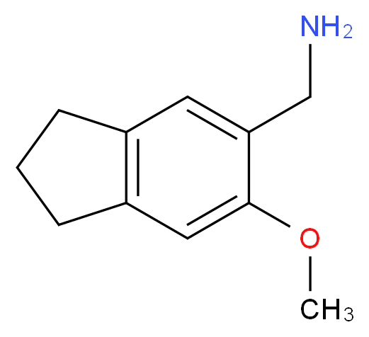 (6-methoxy-2,3-dihydro-1H-inden-5-yl)methanamine_分子结构_CAS_879063-08-8