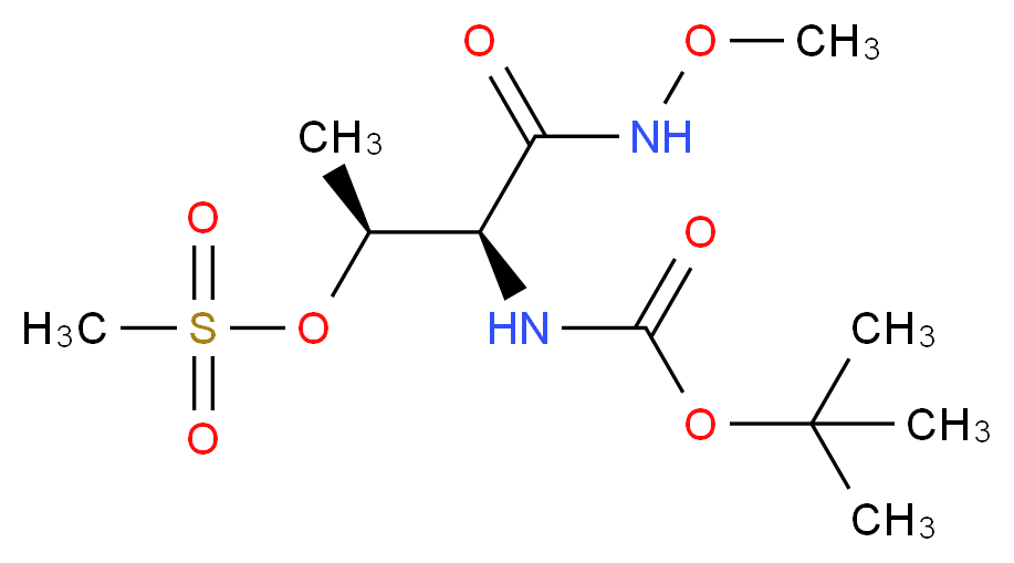 [S-(R*,R*)]-[1-[(Methoxyamino)carbonyl]-2-[(methylsulfonyl)oxy]propyl]-carbamic Acid 1,1-Dimethylethyl Ester_分子结构_CAS_80575-79-7)