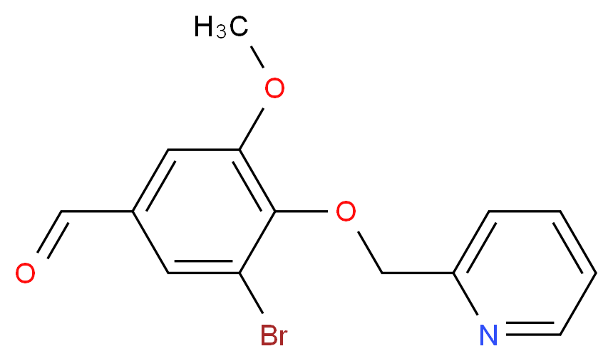 3-bromo-5-methoxy-4-(pyridin-2-ylmethoxy)benzaldehyde_分子结构_CAS_433330-10-0)