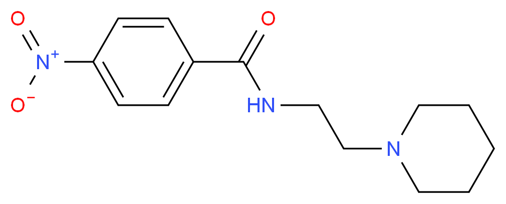 4-Nitro-N-(2-piperidinoethyl)benzenecarboxamide_分子结构_CAS_1664-31-9)